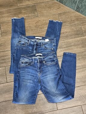 KanCan Blue Skinny Jeans Duo with Subtle Fading